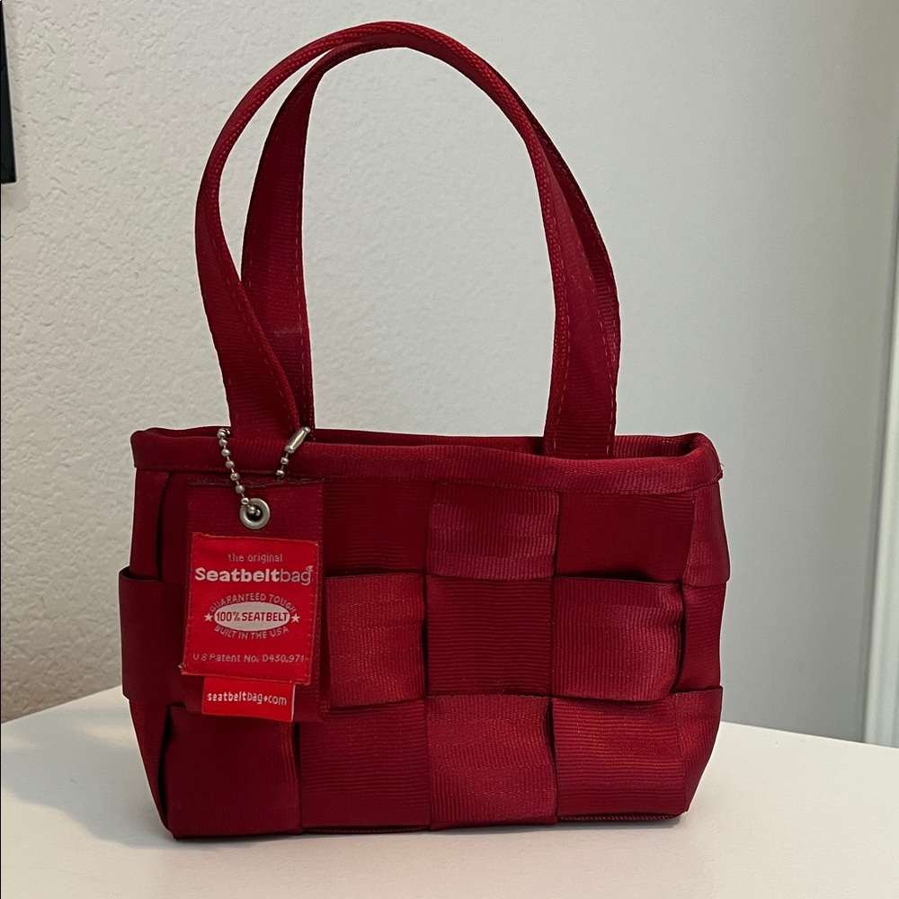 Harvey’s Red Seatbelt Petite Bag Purse Tote